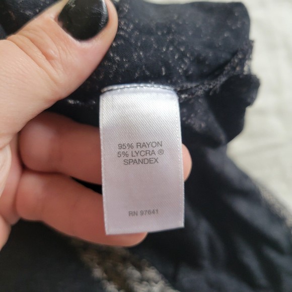 J Jill Wearever Collection Womens Patterned Button Back Tunic Top Size XS Office - Picture 6 of 9